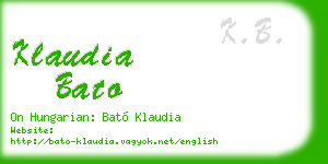 klaudia bato business card